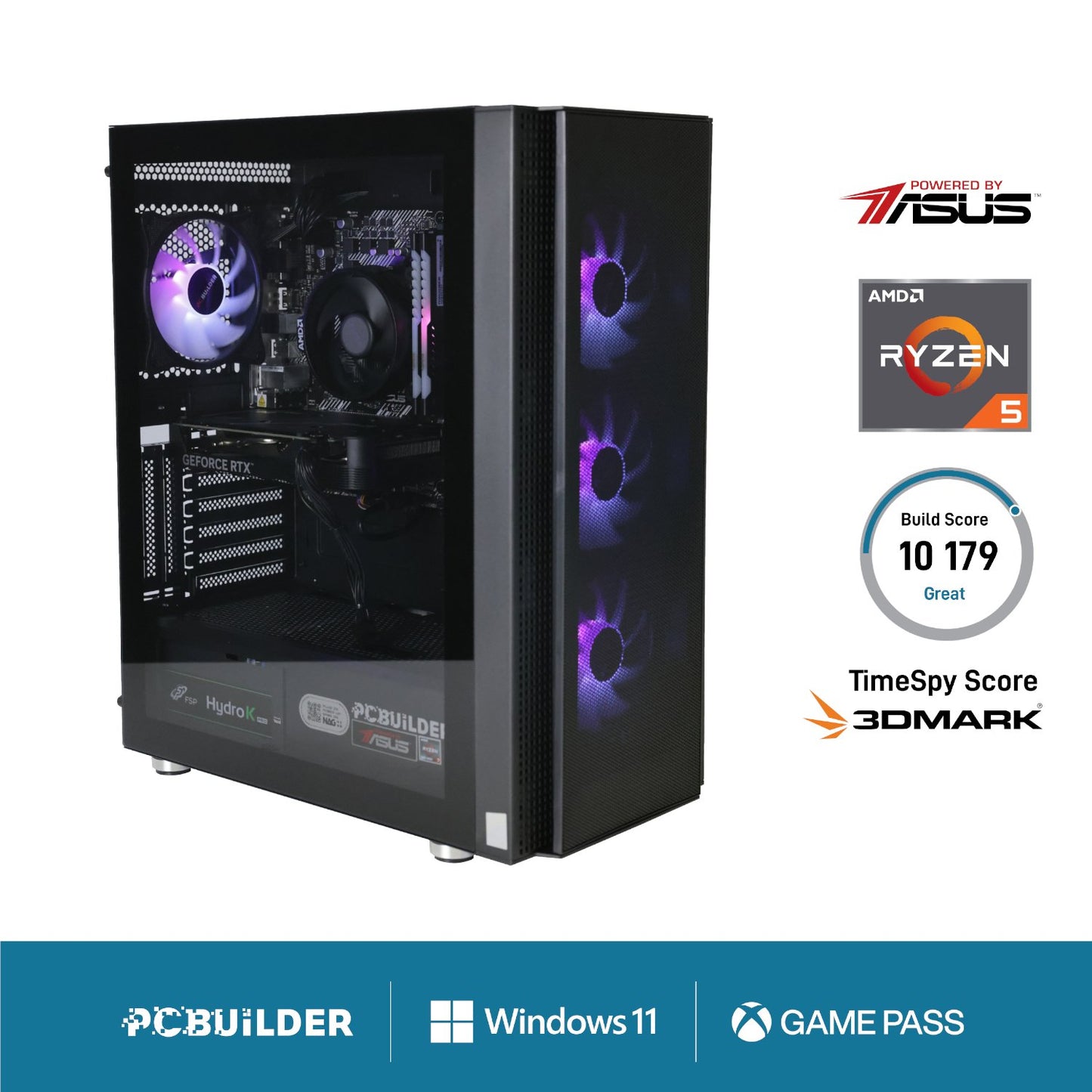 PCBuilder Ryzen 5 5600X TITAN Windows 11 Gaming PC