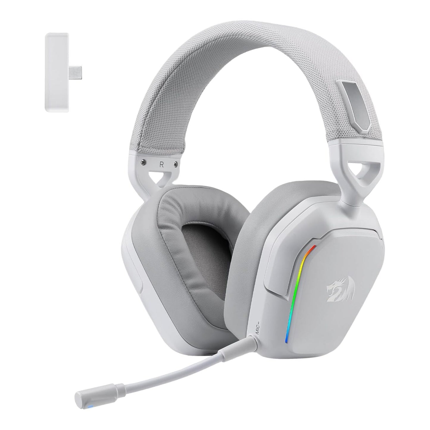 Redragon H868 RGB Wireless Gaming Headset - White